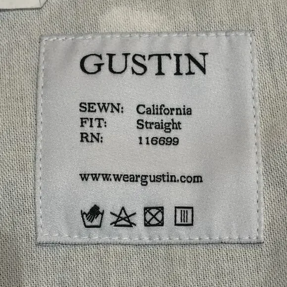Gustin Jeans Mens 33 x 36 Gray California Straight Fit Denim Classic Made in USA - Picture 3 of 10